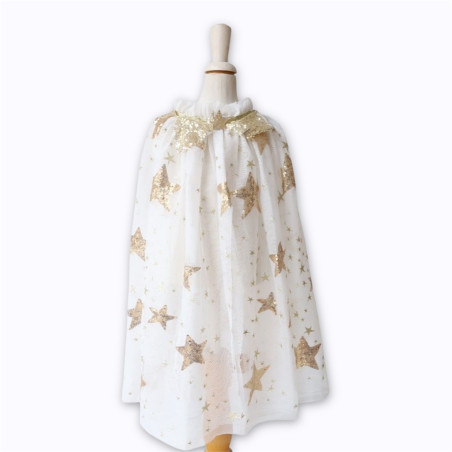 Déguisement cape étoiles à sequins dorés