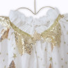 Déguisement cape étoiles à sequins dorés