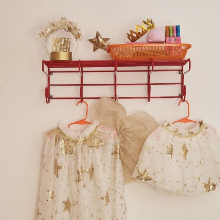 Déguisement cape étoiles à sequins dorés