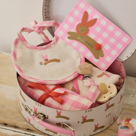 Valisette enfant lapin rose - Le Petit Souk