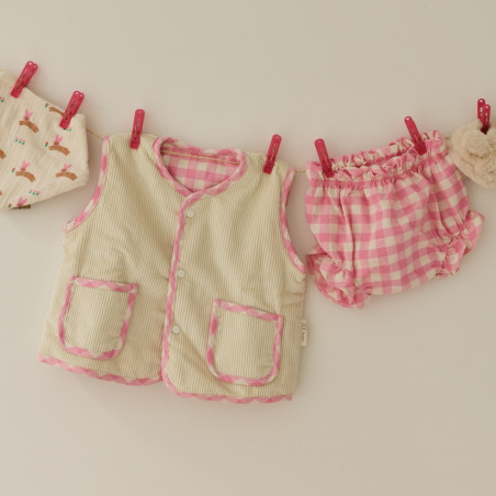 Bavoir bandana éponge lapin rose Bavoir bandana éponge lapin rose