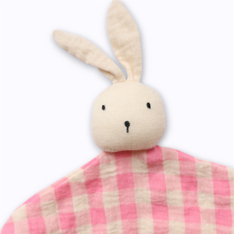 Doudou plat lapin rose - Le Petit Souk