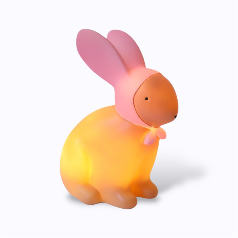 Lampe enfant lapin rose