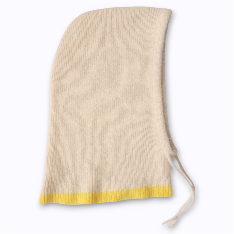 Cagoule femme en tricot beige Olympe