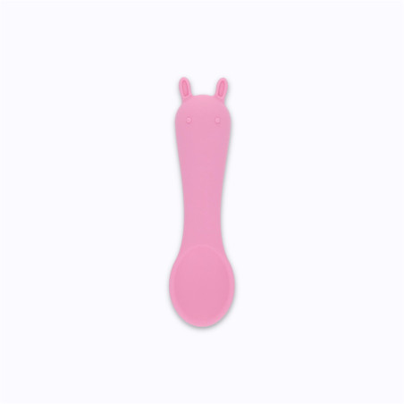 Petite cuillère rose en silicone lapin rose Petite cuillère rose en silicone lapin rose