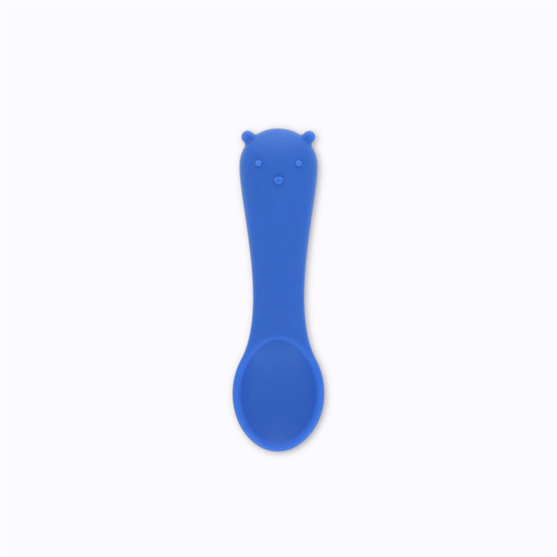 Petite cuillère en silicone ours bleu - Le Petit Souk