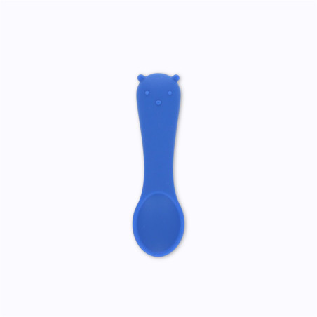Petite cuillère en silicone ours bleu - Le Petit Souk Petite cuillère en silicone ours bleu - Le Petit Souk
