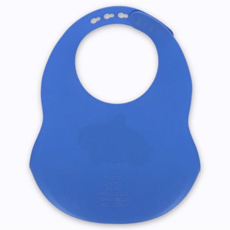 Bavoir en silicone bleu