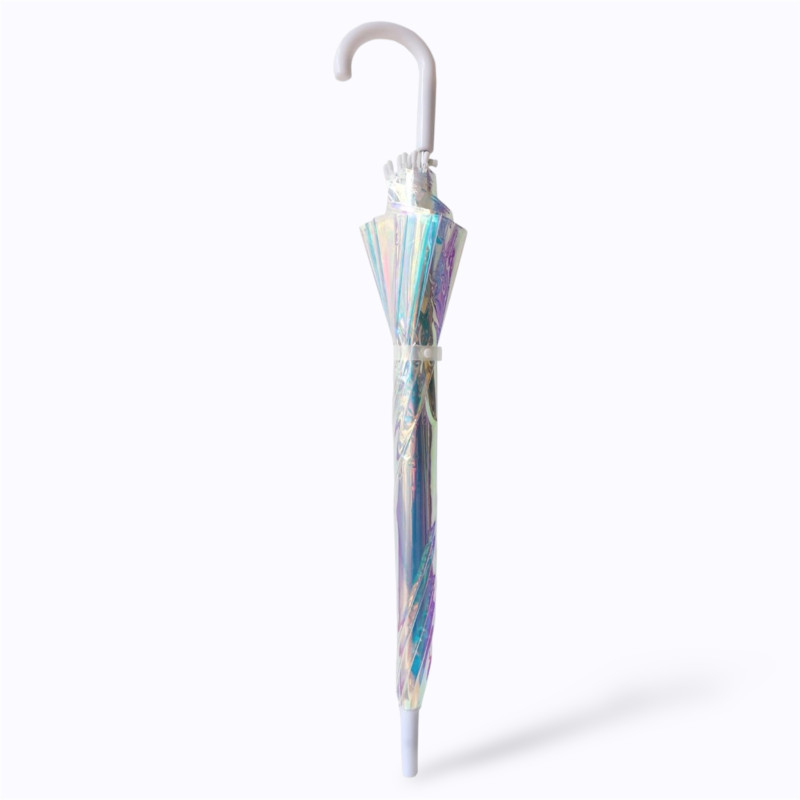 Parapluie adulte transparent à reflets irisés - Le Petit Souk