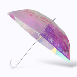 Parapluie adulte transparent à reflets irisés - Le Petit Souk