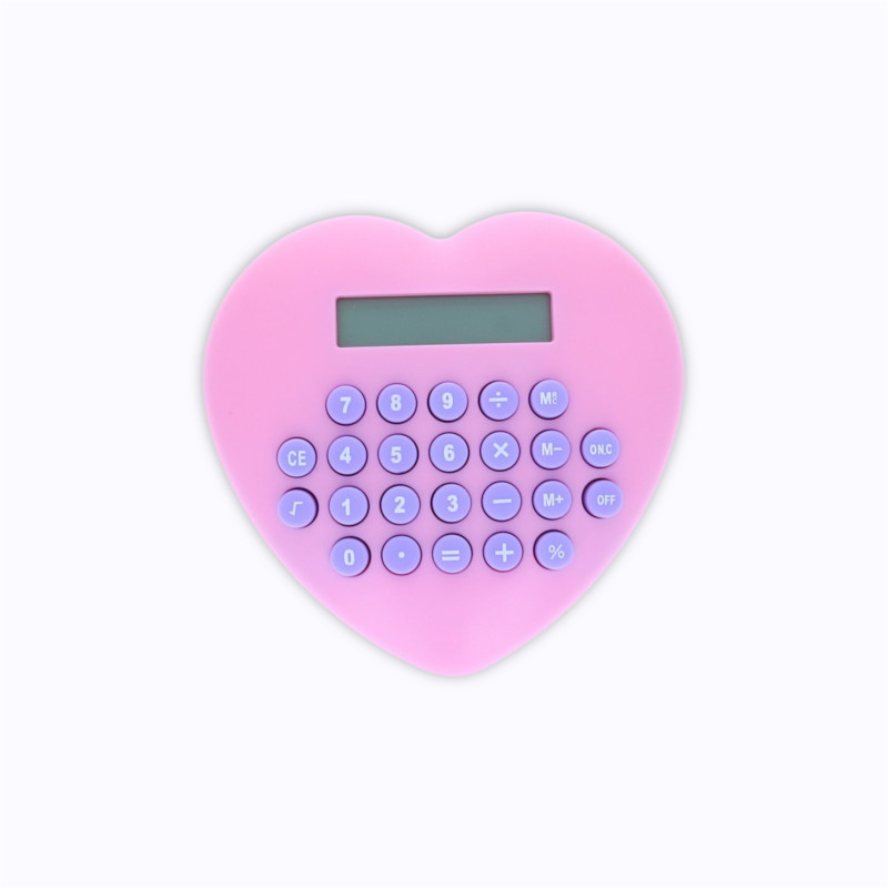 Calculatrice coeur rose