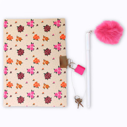 Carnet secret fleurs roses - Le Petit Souk