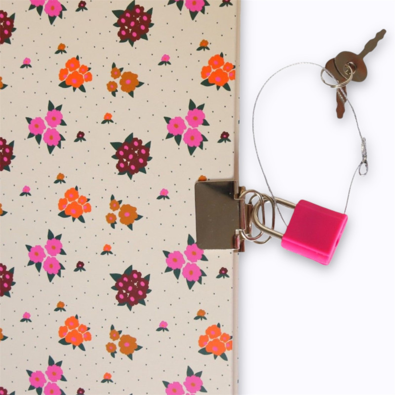 Carnet secret fleurs roses - Le Petit Souk