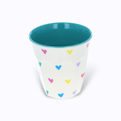 Petit verre multicoeurs vert - Le Petit Souk