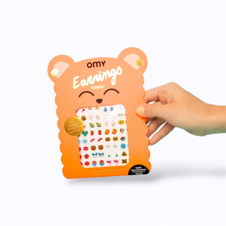 Boucles d'oreilles autocollantes Kawaii
