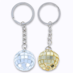 Porte-clés boule disco à facettes