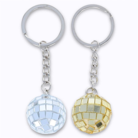Porte-clés boule disco à facettes