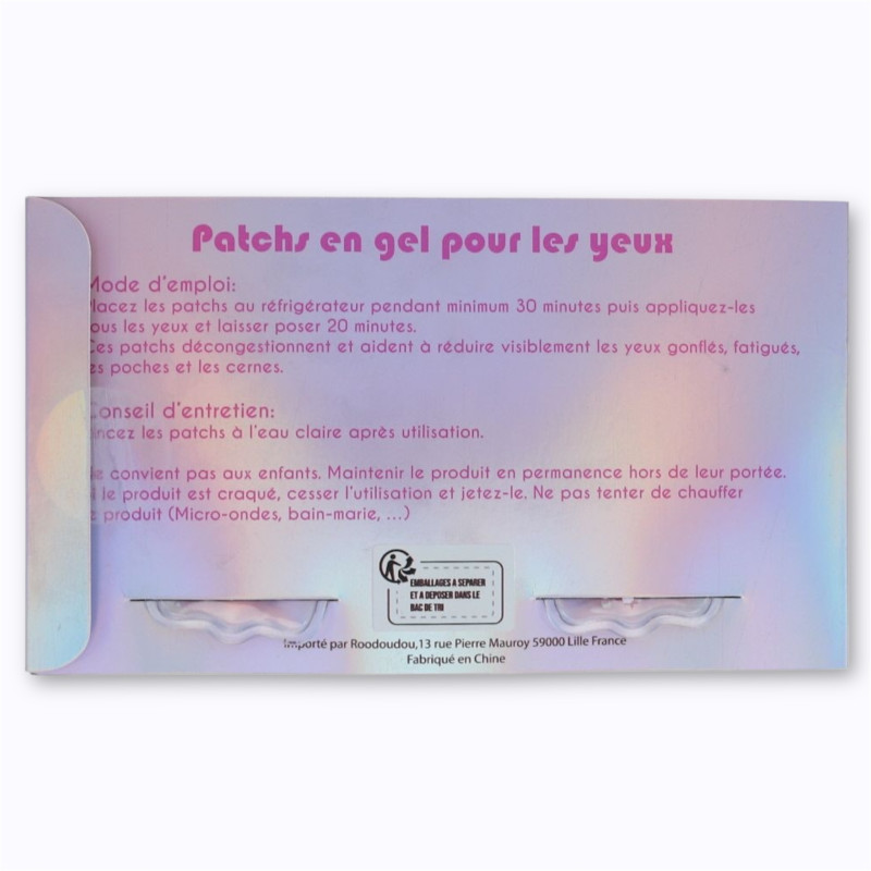 Patchs yeux en gel coquillages