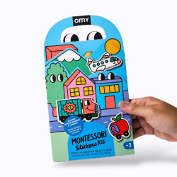 carnet de stickers Montessori Vroom Vroom OMY