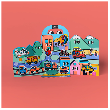 carnet de stickers Montessori Vroom Vroom OMY carnet de stickers Montessori Vroom Vroom OMY