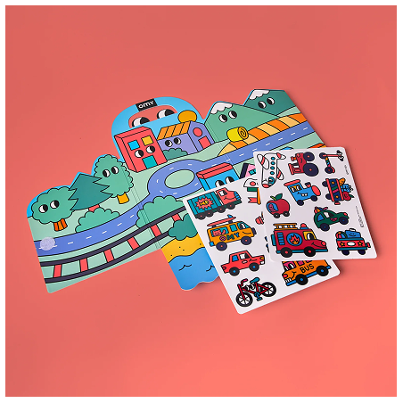 carnet de stickers Montessori Vroom Vroom OMY carnet de stickers Montessori Vroom Vroom OMY
