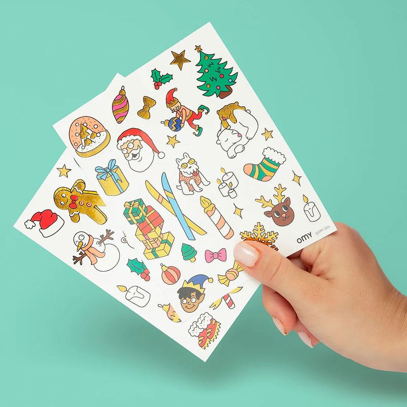 Tatouages temporaires "Ho Ho Ho !" - OMY