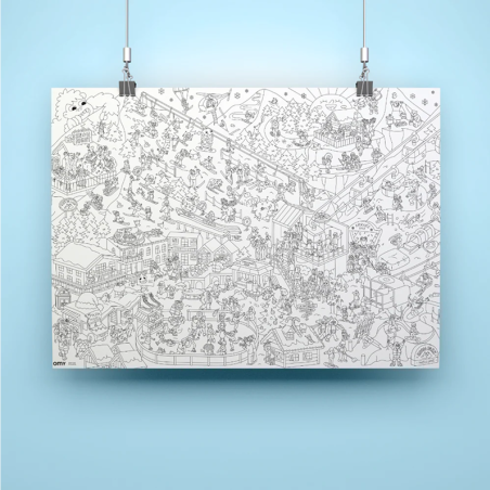 Poster géant à colorier "I love Winter" - OMY Poster géant à colorier "I love Winter" - OMY
