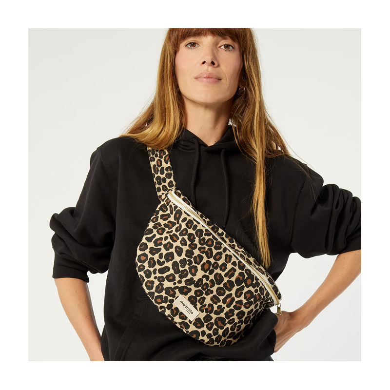 Sac banane "Custine" XL Léopard Beige – Rive Droite