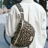 Sac banane "Custine" XL Léopard Beige – Rive Droite Sac banane "Custine" XL Léopard Beige – Rive Droite