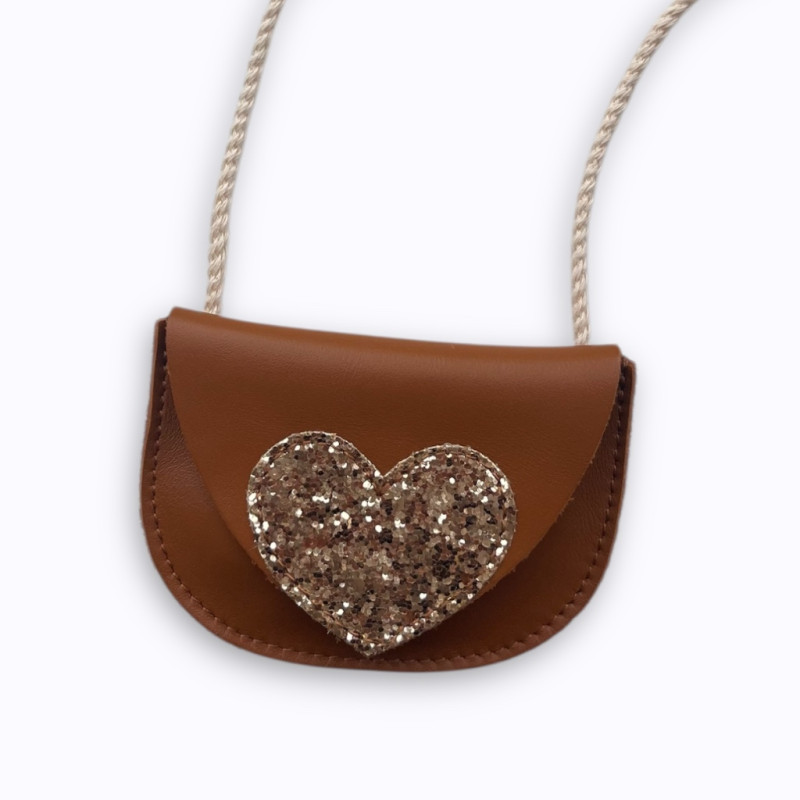 Sac cuir Sweet Love caramel - Barnabé aime le café