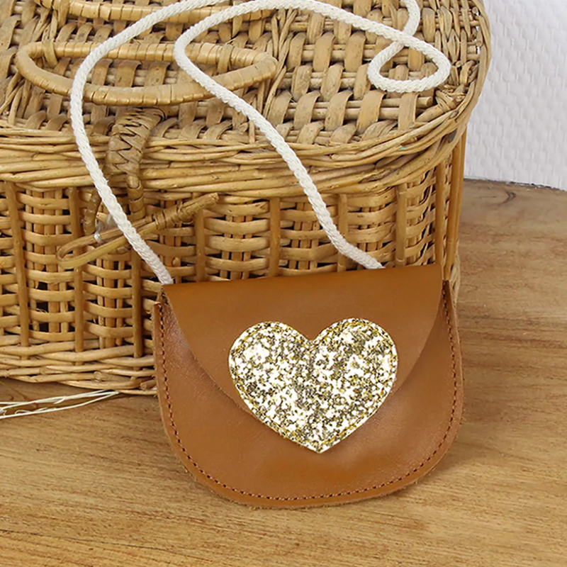 Sac cuir Sweet Love caramel - Barnabé aime le café