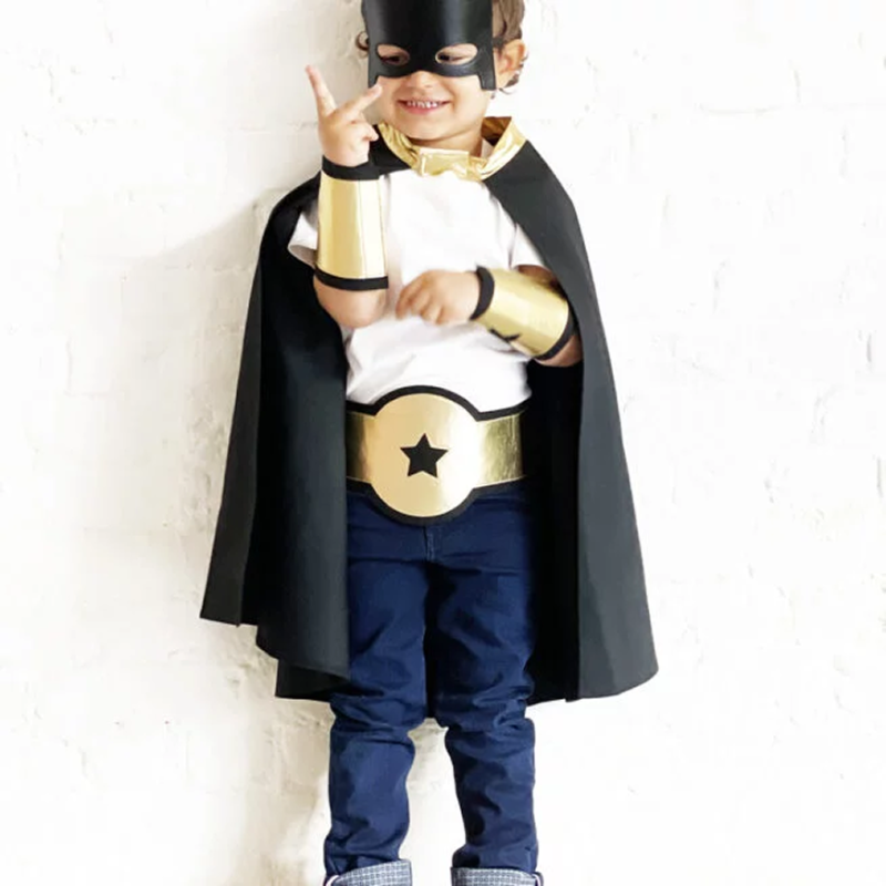 Le kit 4 pièces super héros noir - Ratatam