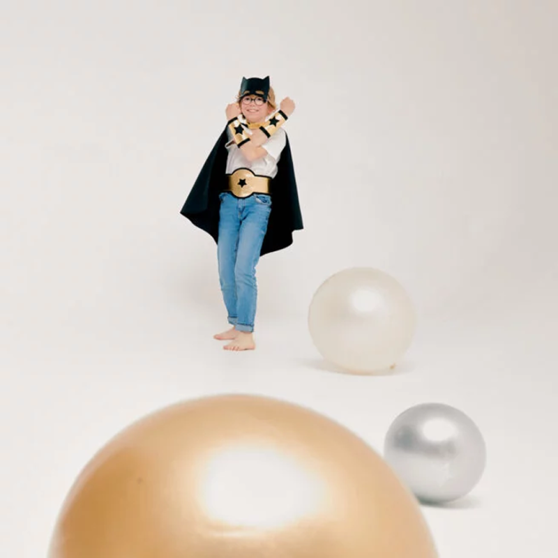 Le kit 4 pièces super héros noir - Ratatam