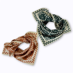 Small Foulard Manika Tigro Apaches coton biologique imprimé à la main