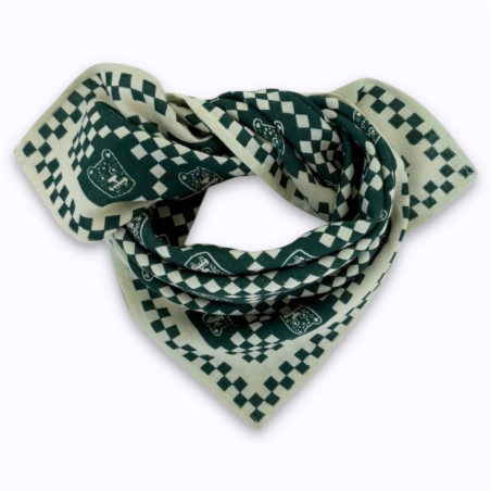 Small Foulard Manika Tigro Apaches coton biologique imprimé à la main