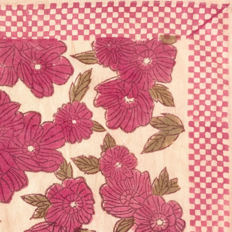 Small Foulard Manika Bloom Macadamia Apaches coton biologique