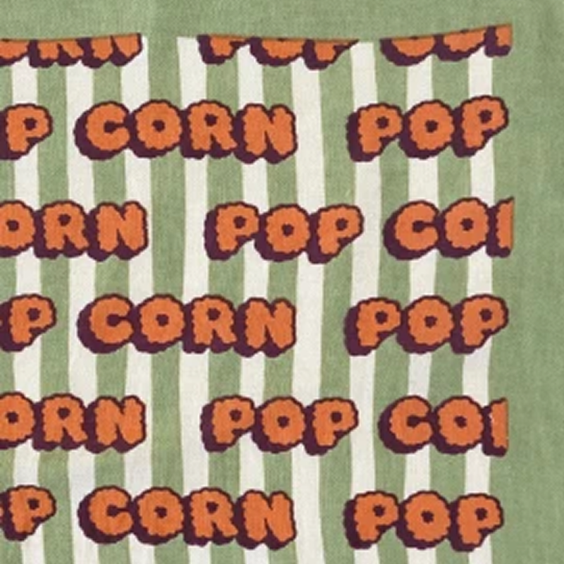 mall Foulard Manika Pop Corn Olive Apaches coton biologique