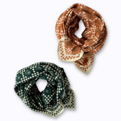 Big Foulard Latika Tigro Apaches coton biologique imprimé artisanal