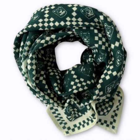 Big Foulard Latika Tigro Apaches coton biologique imprimé artisanal