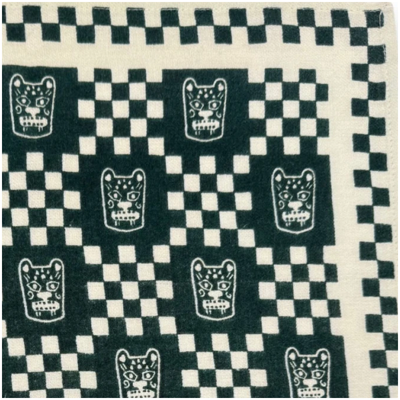 Big Foulard Latika Tigro Apaches coton biologique imprimé artisanal