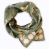 Big Foulard Latika Cerisier Apaches coton bio imprimé floral artisanal