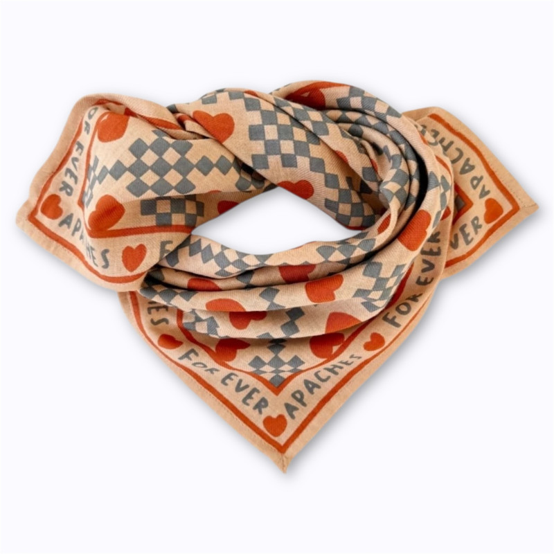 Small Foulard Manika Amor Apaches coton biologique