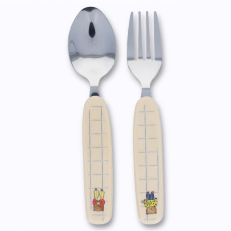 Set de couverts ours Le Petit Souk repas bébé playful
