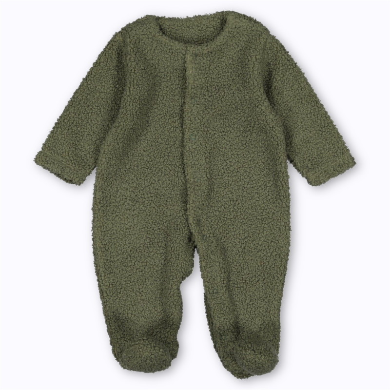 grenouillère bébé moumoute Usher Mellipou verte cozy