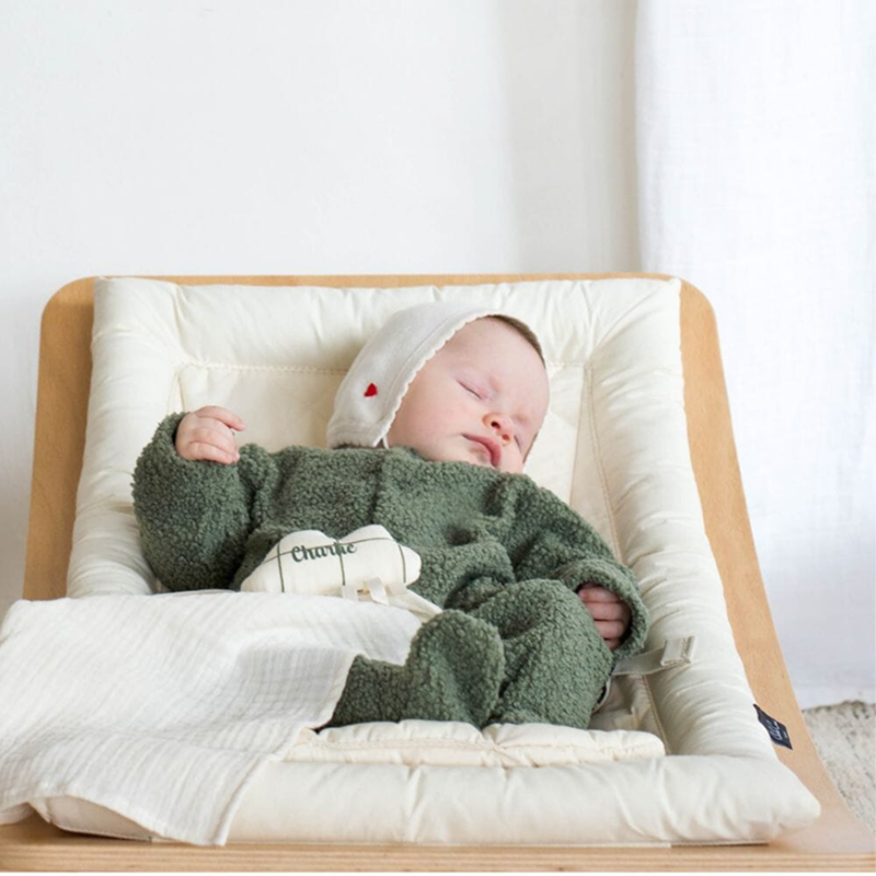 grenouillère bébé moumoute Usher Mellipou verte cozy