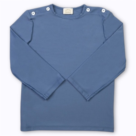 Haut de maillot de bain Matelot Les Petits Dorés vert céladon et bleu marine