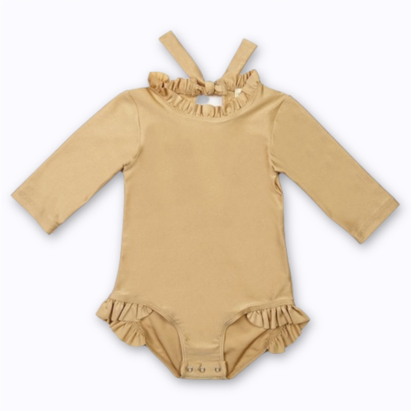 Body de bain Castille Les Petits Dorés noir doré kaki pour enfants