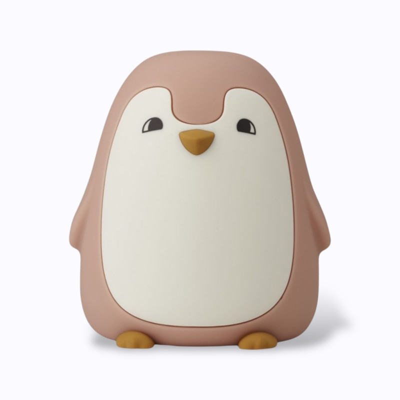 Veilleuse pingouin Dark Rose Liewood en silicone rechargeable pour enfants