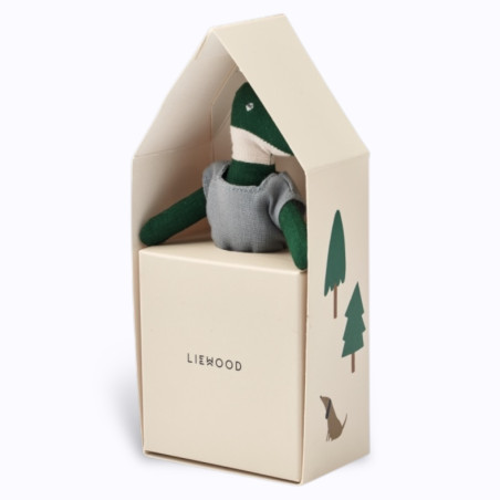 Mini poupée Carlos le crocodile Liewood en coton biologique vert