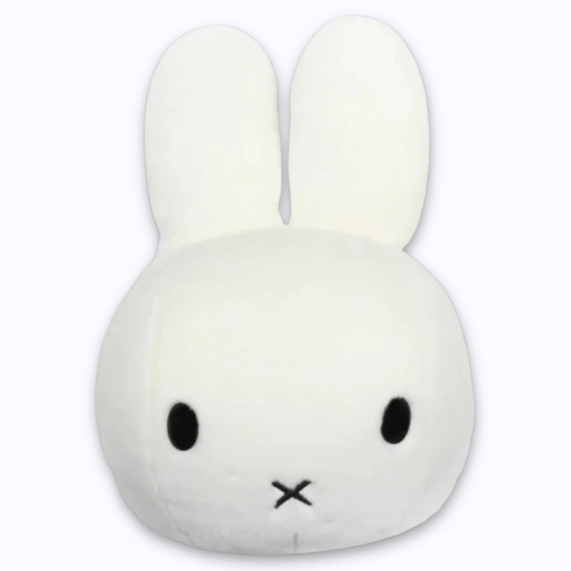 Tête décorative murale Miffy Wild & Soft en peluche douce pour chambre d’enfant